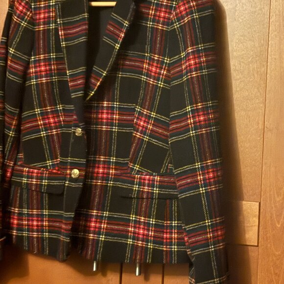 J Crew Blazer Classy Stewart Tartan Plaid Wool-Blend Schoolboy Sz 12 Jacket $258 - Picture 2 of 8